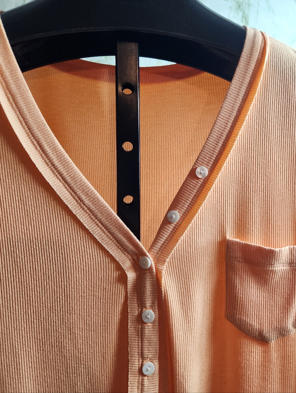 Light Orange Ribbed Tank - Picture 3 of 9